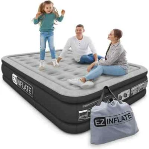 Double High Luxury Air Queen Mattress Built in Pump EZ Inflate Inflatable - Picture 1 of 6