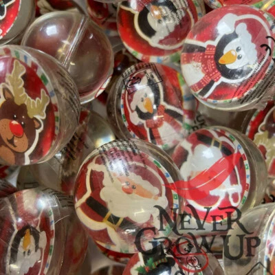 PLAYWRITE CHRISTMAS Bouncy Balls 1-50 Party Bag Fillers Xmas Stocking Kids Pocket Money