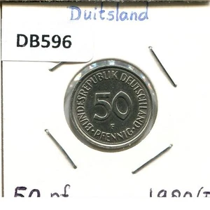 50 PFENNIG 1980 F WEST & UNIFIED DEUTSCHLAND GERMANY Münze #DB596.D - Bild 1 von 6