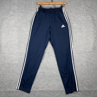 Adidas Track Pants Mens Medium M Blue Tapered Joggers Gym Training Athleisure - Image 1 of 4