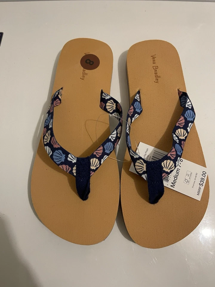 Chanclas Vera Bradley para mujer talla mediana 7-8 TOTALMENTE NUEVAS Foto 1 de 4