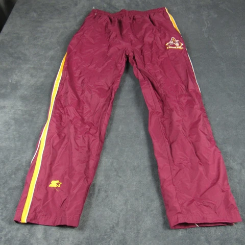 VINTAGE Arizona State Sun Devils Pants Mens Large Red Long Sleeve Starter 90s Cover