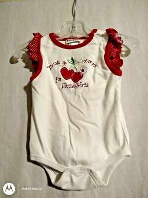 3-6 month Babyworks girl thanks heaven for little girls cherry bodysuit - Image 1 of 4
