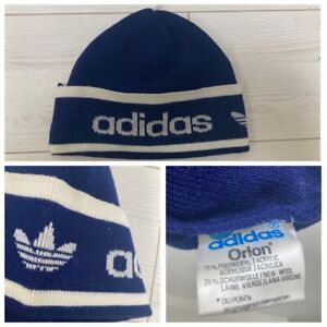 Vintage ADIDAS Orlon Knitted Beanie Ski Hat made in W. Germany
