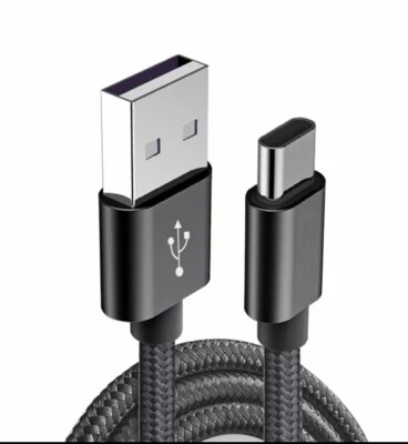 Cable de carga cargador de sincronización de datos 2M 3M trenzado fuerte nailon rápido USB tipo C Foto 1 de 4