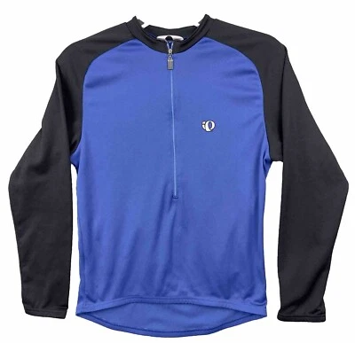 Chaqueta De Colección Pearl Izumi Ciclismo Carreras Mujer MD 1/4 Cremallera Azul/Negro Bolsillos Foto 1 de 4