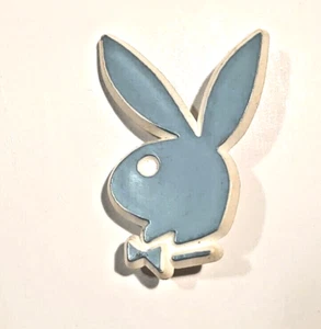 Vintage Blue 1.5" Playboy Club Playboy Bunny Lapel Pin Plastic VHTF, EUC - Picture 1 of 2