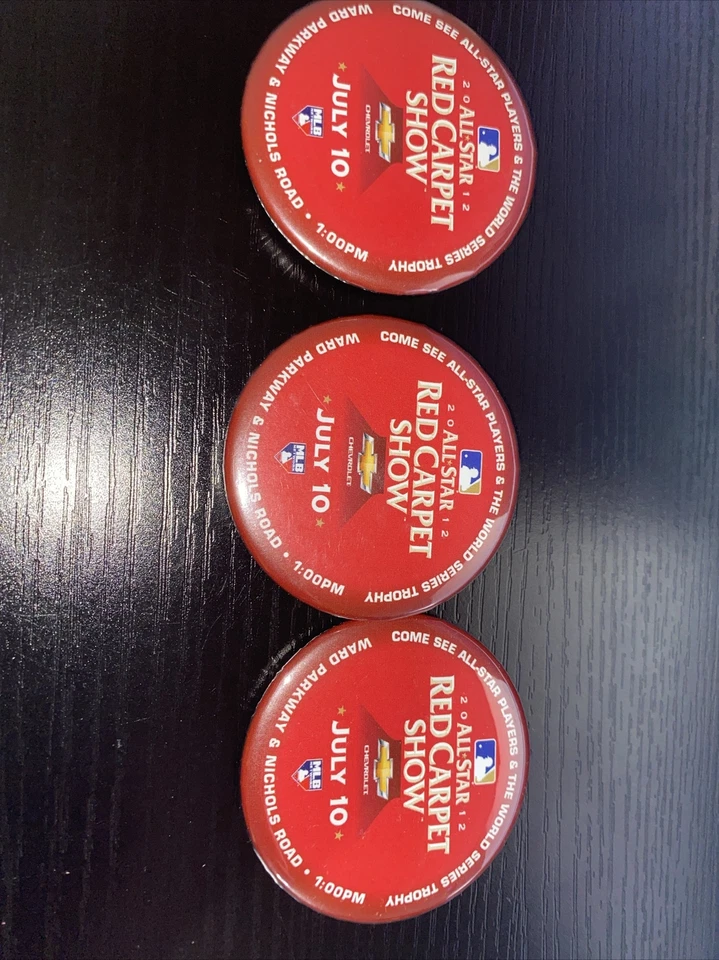 MLB 2012 Baseball All Star Game Red Carpet Show Button/Pin  - Image 1 of 3