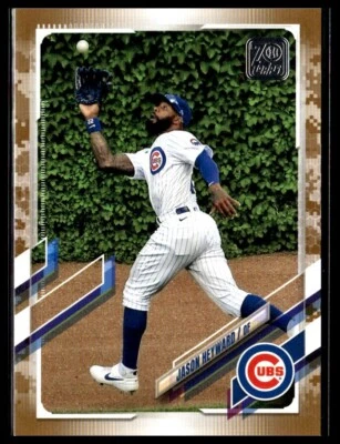 2021 Topps 501 Jason Heyward Chicago Cubs Memorial Day Camo 12/25 - Image 1 of 2