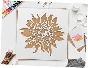 Blumenschablone, 10x10 Zoll, wiederverwendbares großes Design für Wandkunst, Malaster - Bild 1 von 8