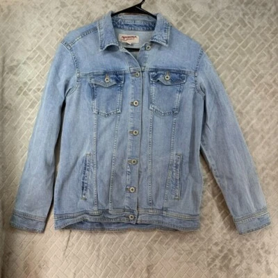 Chaqueta de Camionero Arizona Jean Co Mujer Mediana Denim Azul Auténtica Bordada Foto 1 de 4