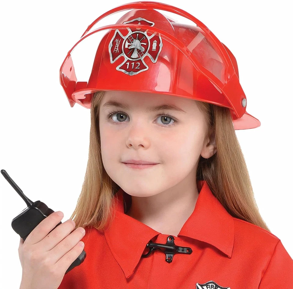 Sombrero de Jefe de Bomberos Rojo Elegante Disfraz Halloween Niño Disfraz Accesorio Foto 1 de 1