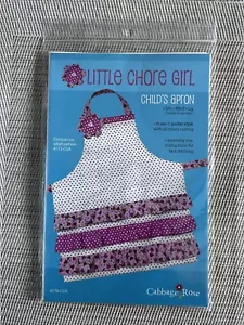 Little Chore Girl Child's Apron by Cabbage Rose SM MED LG NEW - Picture 1 of 2