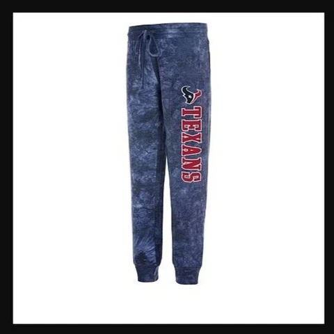 NEW HOUSTON TEXANS Official NFL Women's TieDye Sisal Jogger pants Concepts Sport Cover