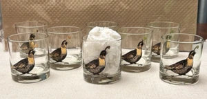 COUROC Altmodisch / Steine Glaswaren GOLD WACHTEL DESIGN 8er Set - Bild 1 von 5