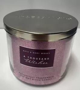 NUOVA candela A Thousand Wishes 3 stoppini bagno e corpo funziona 45 ore cera di soia $26,95 - Foto 1 di 9