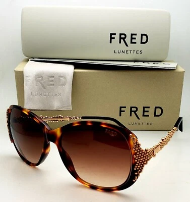 Nuevas gafas de sol FRED LUNETTES perlas 8452 203 monturas tortuga y doradas lentes marrones Foto 1 de 4