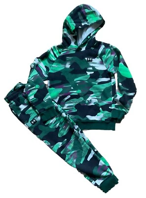 Under Armour Niños UA Rival Polar Verde Camuflaje Sudadera con Capucha Conjunto Juvenil Mediano Foto 1 de 4