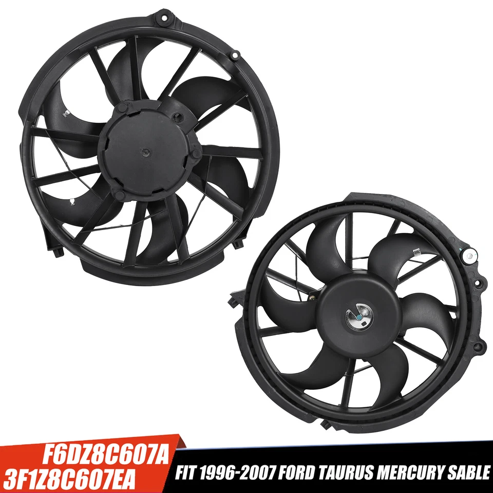 Radiator Condenser Cooling Fan For 1996-2007 Ford Taurus 1996-2005 Mercury Sable - Изображение 1 из 4