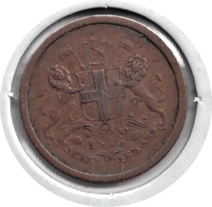 1833 INDIA BRITISH BOMBAY PRESIDENCY (LARGE FONT) 1 ONE PIE - Picture 1 of 2