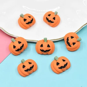 10 pcs Flatback Matte Resin Halloween Pumpkin Ghost Embellishment Decor 20*18mm - Picture 1 of 6