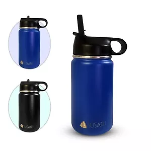 Susann Water Bottle with Straw Lid 12 OZ, Stainless Steel Water Bottles for Kids - Picture 1 of 44