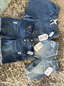 NEW LOT 3 GIRLS DENIM SHORTS 6 - 6X WONDERNATION - Picture 1 of 8
