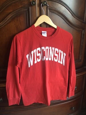Top Wisconsin Badgers rojo manga larga pequeño Foto 1 de 2