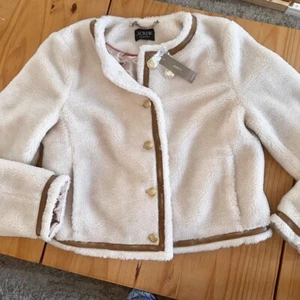 J.Crew Colección Edición Limitada Sherpa Mezcla Dama Chaqueta - Imagen 1 de 6