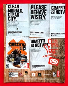 RARE! 2006 Marc Ecko's GETTING UP PlayStation Xbox PC Video Game Print AD - Picture 1 of 1