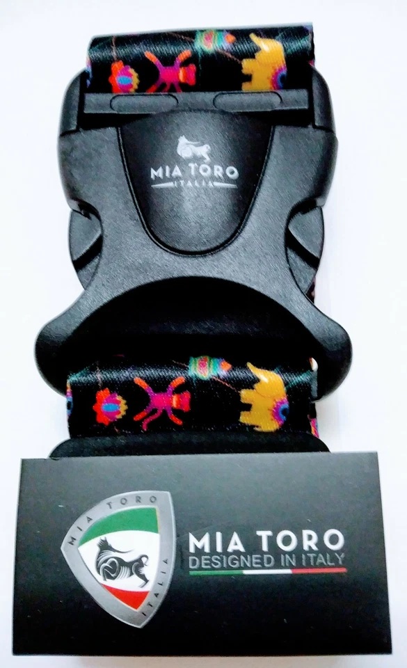 2 Mia Toro Italian, Mistico Belt Luggage Straps, Multi Color 2x Expandable NWT - Image 1 of 4