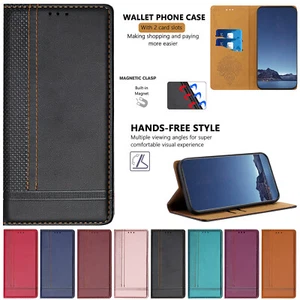 Für Samsung Galaxy S24 S23 S22 S21 Leder Geldbörse magnetischer Klappständer Handyhülle - Bild 1 von 71