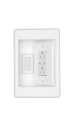 嵌入式电视媒体盒套件电涌抑制插座金属电气盒1帮  — 第 1/4 张图片