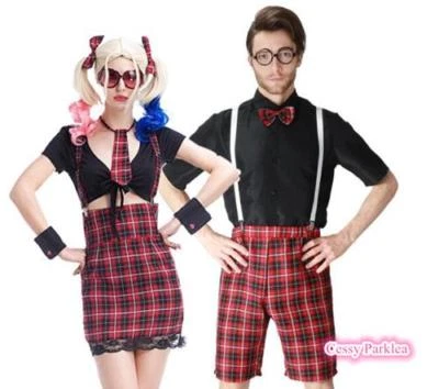 H-K3-5 Día Escolar Niña Escolar Niño Uniforme Pareja Vestido Elegante Conjunto Rojo Foto 1 de 4