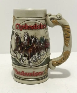 BUDWEISER STEIN HOLIDAY CERAMIC MUG -1983- Cameo Wheatland Promotional - Picture 1 of 6