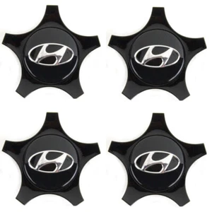 Center 18inch Wheel Cap Set 4P Black/EB for HYUNDAI Veloster 2011-2017 OEM Parts - Picture 1 of 1
