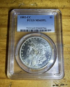 1882 CC MS65PL PCGS Morgan Silver Dollar Mint State Proof Like - Picture 1 of 24