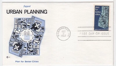 TurtlesTradingPost- Urban Planning #1333-1967 FDC- Cachet Craft - Image 1 of 2