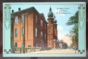 St Mary's School & Church, Pittsburgh, PA - 1914, Rough Edges - Picture 1 of 4