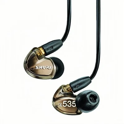 Shure SE535 Professional Sound Isolating Earphones In-Ear Headphones Black Gold - Image 1 of 4