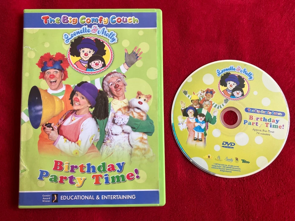 The Big Comfy Couch Birthday Party Time Loonette & Molly EDUCATIONAL DVD ** RARE - Image 1 of 2