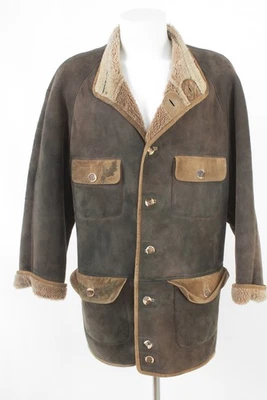 Meindl Herren Lammfelljacke Gr. 50 Braun Echtleder Trachtenjacke Vintage - Bild 1 von 4