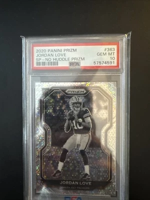 Panini Prizm Jordan Love Sp 2020 No Huddle #363 PSA 10 gemas como nuevo novato Foto 1 de 4