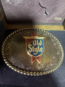 Vintage 1982 Old Style Belt Buckle From Brewery - Picture 1 of 14