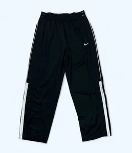 Nike Basketball Tear Away Sweatpants Black And White Polyester Mens MEDIUM - Picture 1 of 6