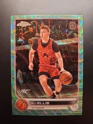 Eli Ellis 2022-23 Topps Chrome OTE Aqua Green Refractor Rookie RC #56 /199 - Image 1 of 4