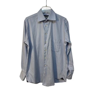 Camisa de vestir Studio Zanetti para hombre 100 % algodón color azul talla 16,5/42 usada - Imagen 1 de 8