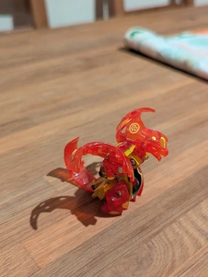 Bakugan Battle Brawlers Evolutions Platinum Dragonoid True Metal B500 Red Figure - Image 1 of 3