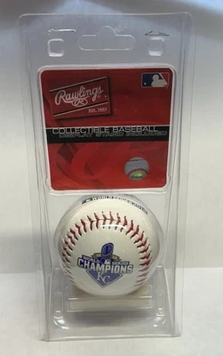 HTF Kansas City Royals 2015 World Series Champions Rawlings Collectible Baseball - Image 1 of 2