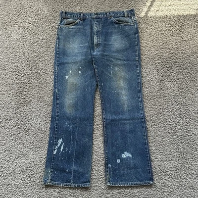 Vintage 70s 80s Levi's 517 Orange Tab Jeans Size 38x31 Bootcut Flare Made In USA - Image 1 of 4